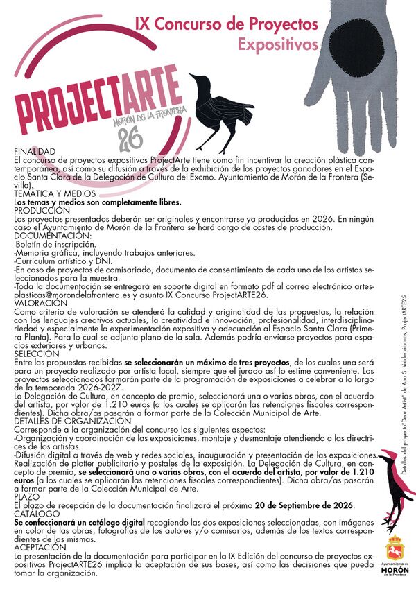 ProjectArte tiene como fin incentivar la creación plástica contemporánea y su difusión a través de la exhibición de los proyectos ganadores en el Espacio Santa Clara