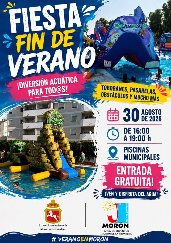 Este domingo, 30 de agosto, las piscinas municipales echan el cierre con una jornada festiva en la que se instalarán hinchables acuáticos