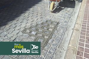 Finalizan esta semana las obras de mejora del adoquinado de la calle Utrera