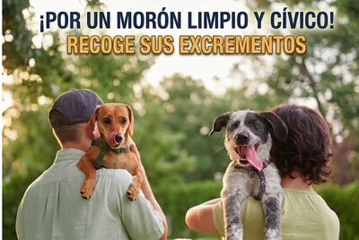 “¡Por un Morón limpio y cívico!” la campaña iniciada desde Bienestar Animal para concienciar en la recogida de excrementos de las mascotas de la vía pública