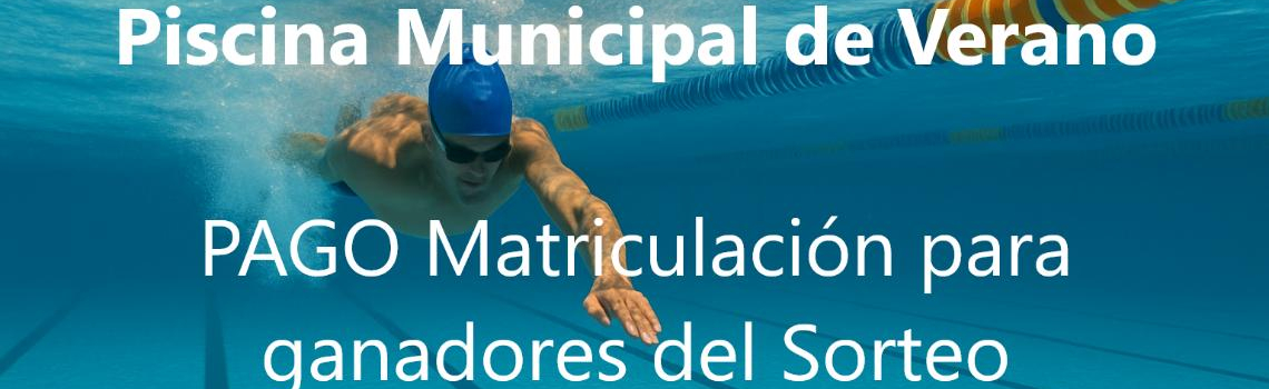 Pago matriculación para Pisicina Municipal de Verano